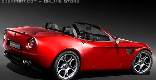 Alfa Romeo 8c Spider 3D Model