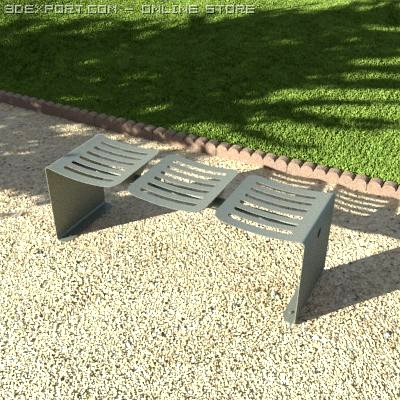 Bench 04 3D Model