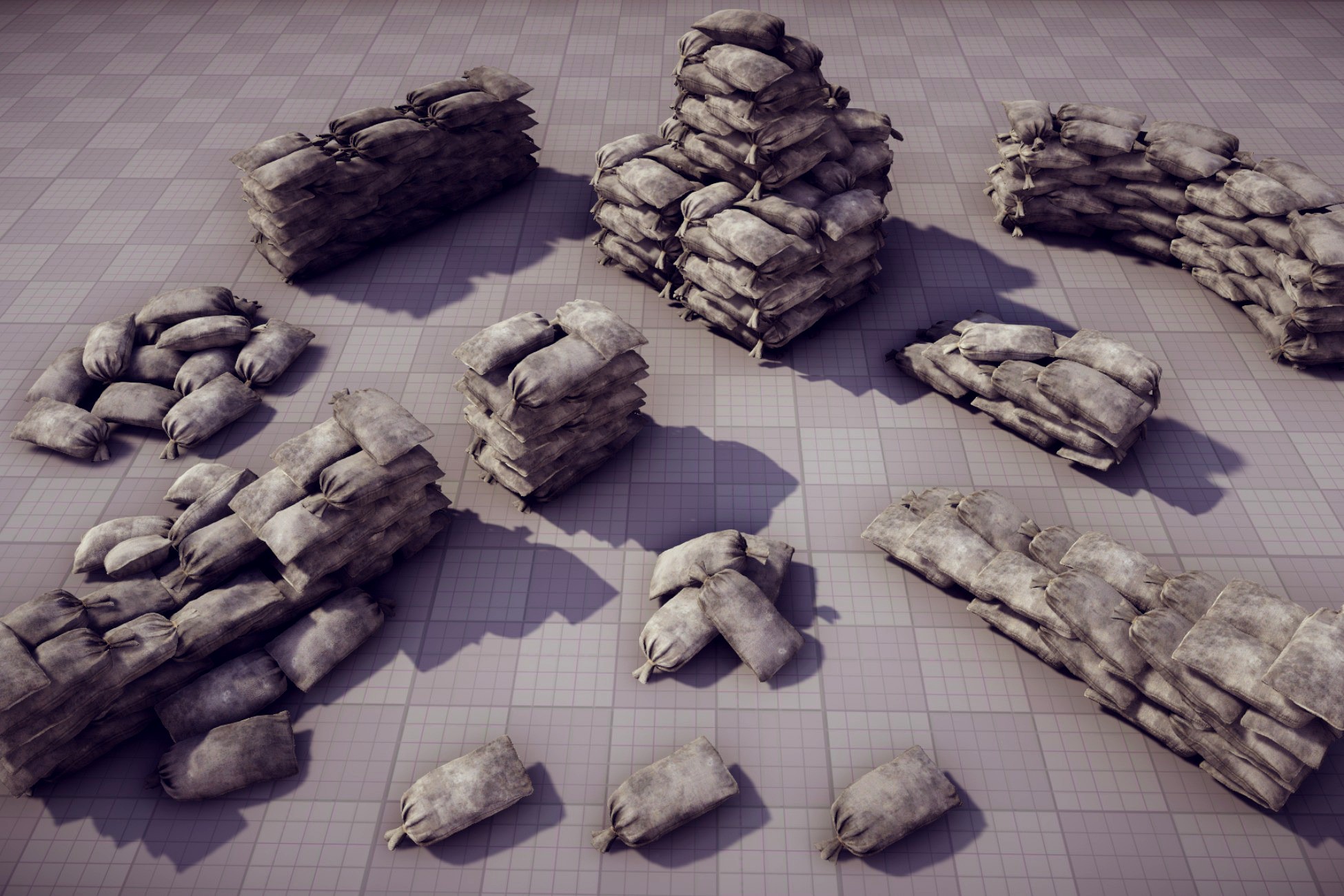 Sandbags walls and piles kit