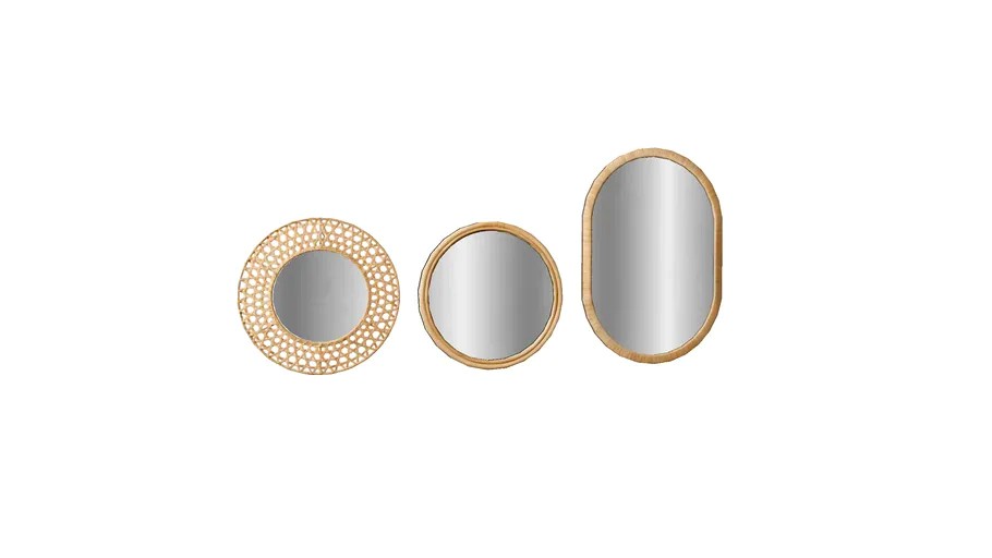 IKEA rattan mirrors