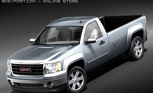 GMC Sierra 1500 regular cab 3D Model