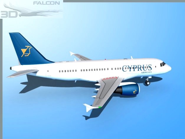 Falcon3D A319 Cyprus 3D Model