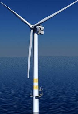 Wind Turbine Offshore 3D Model
