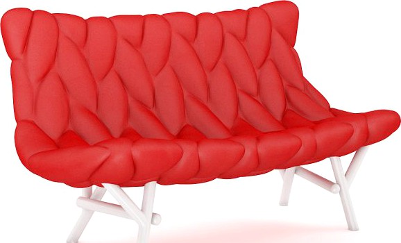 Red Modern Sofa 3D Model