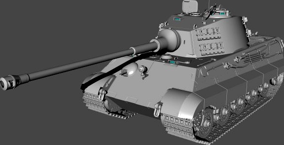 PzKpfw Tiger Ausf B 3D Model