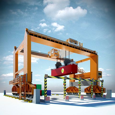 RMG Gantry Crane 3D Model