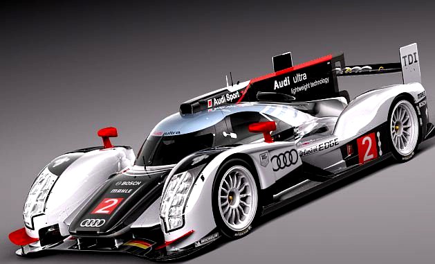 Audi R18 2012 race car 3D Model