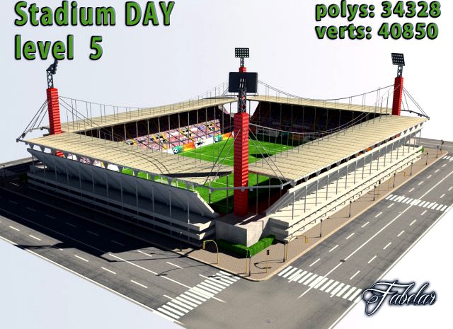 Stadium Level 5 Day 3D Model