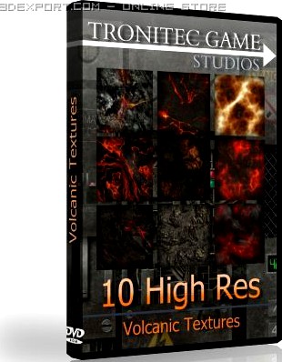 10 High Res Volcanic Textures 3D Model