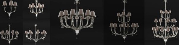Barovier  Toso  7 objects Maine Collection 3D Model