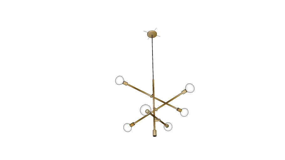 West+Elm+Mobile+Chandelier 3d model