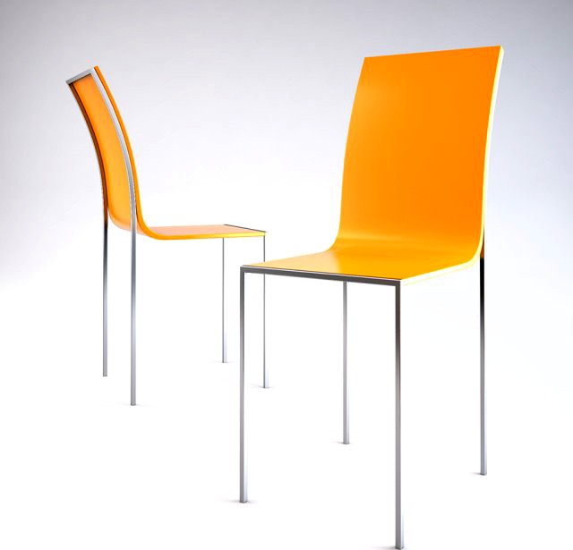 Orange Modern Chair 3D Model
