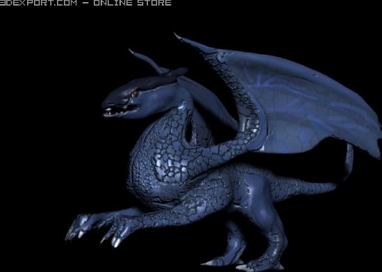 Blue Dragon 3D Model