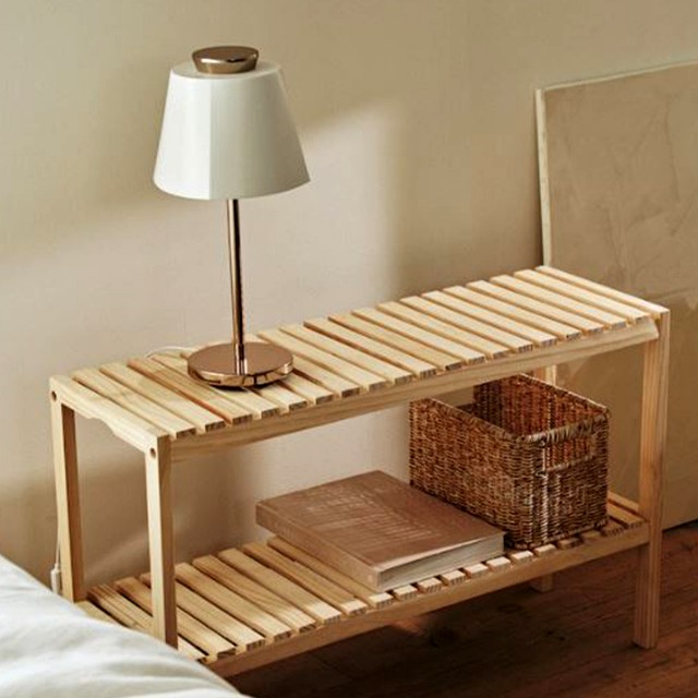 Solid wood kitchen shelf