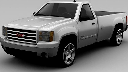 GMC C1500 2 Door Pickup 2007 3D Model