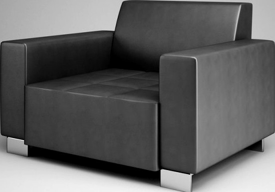 CGAxis Graphite Armchair 11 3D Model