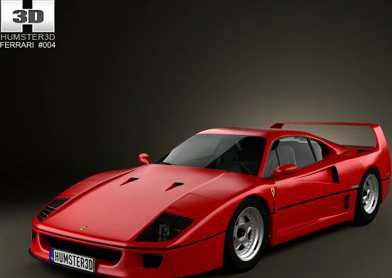 Ferrari F40 1987 3D Model