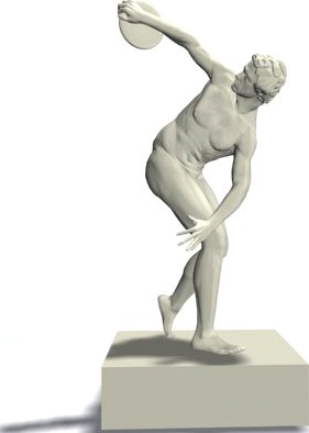 Discus Thrower Statue 3D Model