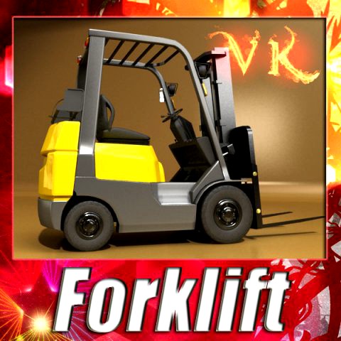 Forklift High Detail 3D Model