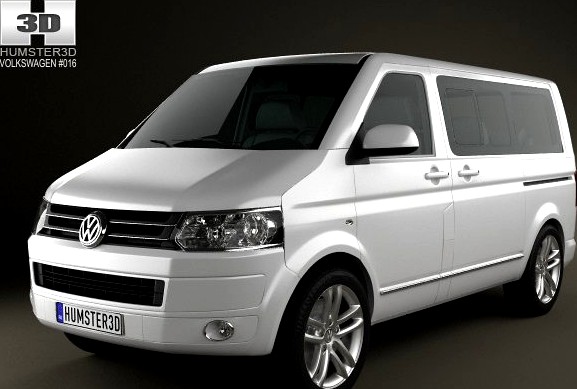 Volkswagen Transporter Caravelle Multivan 2011 3D Model