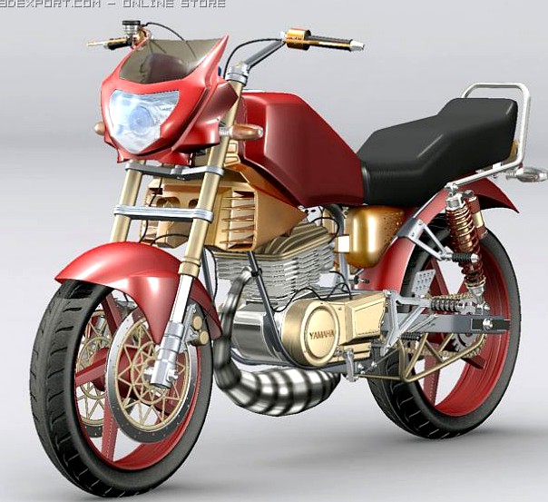 Yamaha RXKing 135cc 3D Model