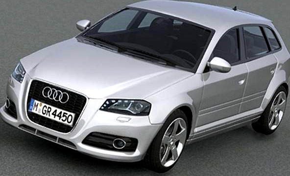 Audi A3 Sportback 2009 3D Model