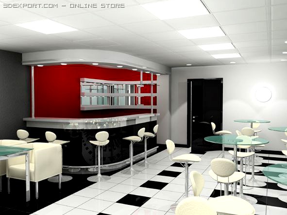 Cafe 3D Model