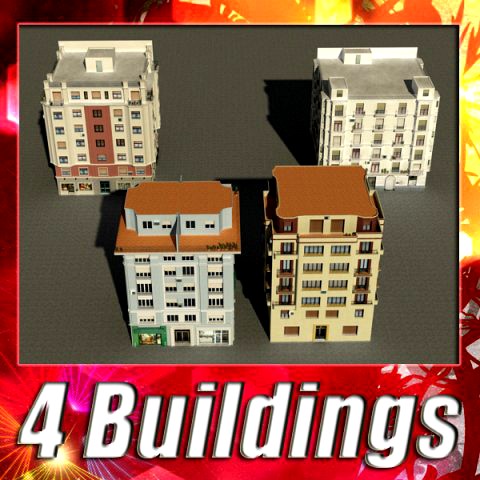 3D Models Building Collection 33  36 3D Model