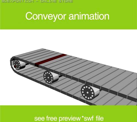 Download free Animation of conveyor belt 3D Model