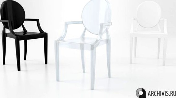 Download free Louis XIV Ghost Chair 3D Model