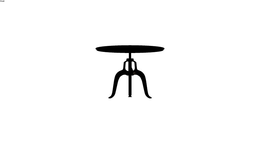 EDISON - Table manger bistrot ronde rglable en mtal noir D110 REF 175456 PRIX 499