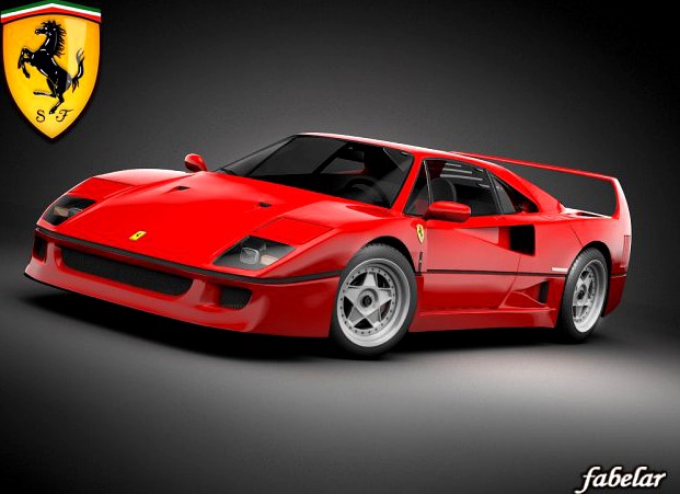 Ferrari F40 std mat 3D Model