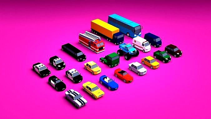 Free Low Poly Vehicles Pack