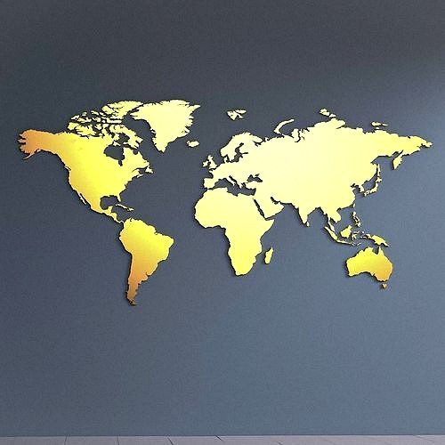 panel world map 3d