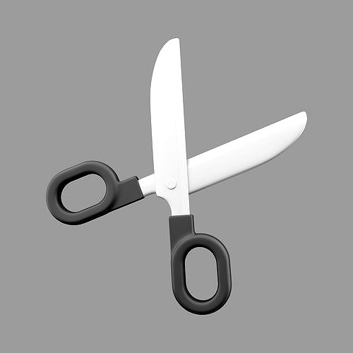 3d render open scissor