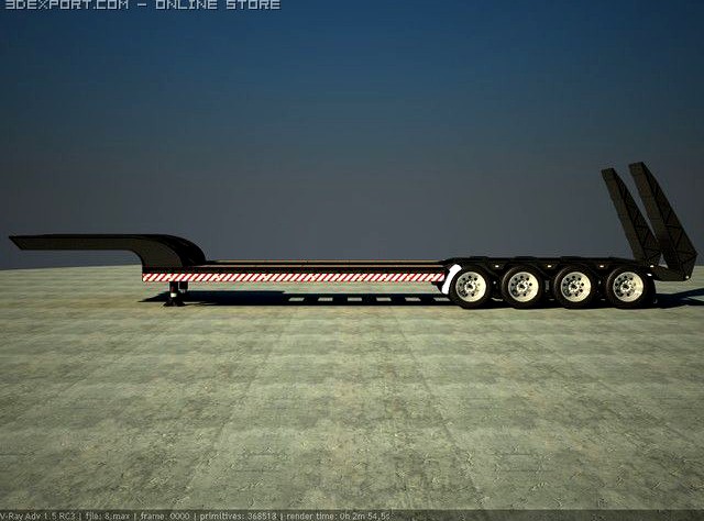 Heavy load trailer 3D Model