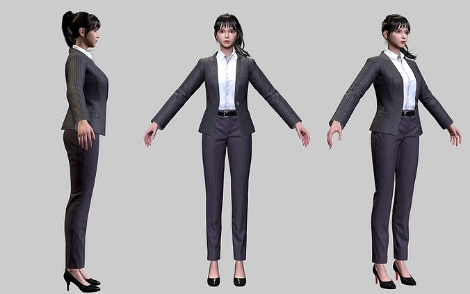 business woman in a working suit gameAssets6