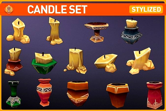 Stylized Candle Set