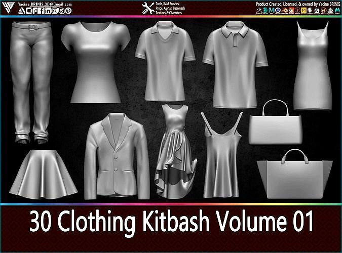 30 Clothing Kitbash Volume 01