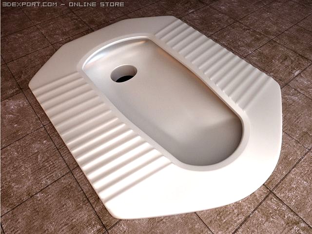 Asian toilet 3D Model