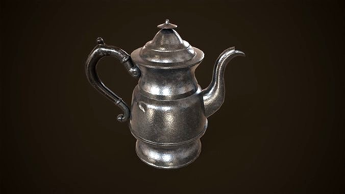 Vintage metal teapot