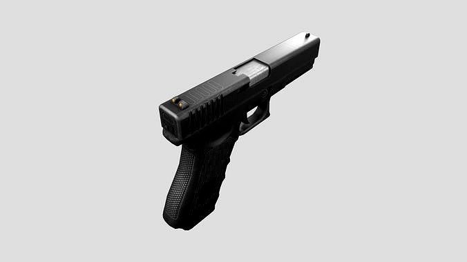 Pistol Low-poly 3D model
