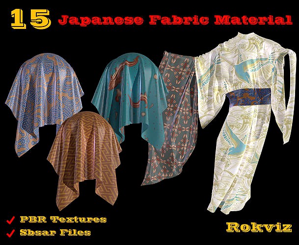 15 PBR Japanese Fabric Materials