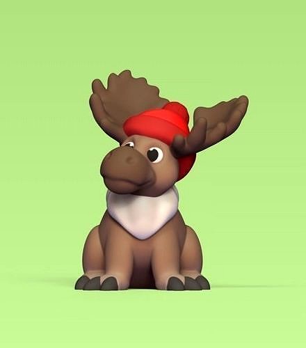 Moose Winter Cap | 3D