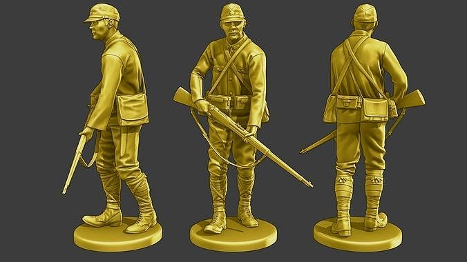 Japanese soldier ww2 Walk J2 | 3D