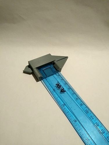 Semi accurate 3-D printed analog calipers ruler attachment | 3D
