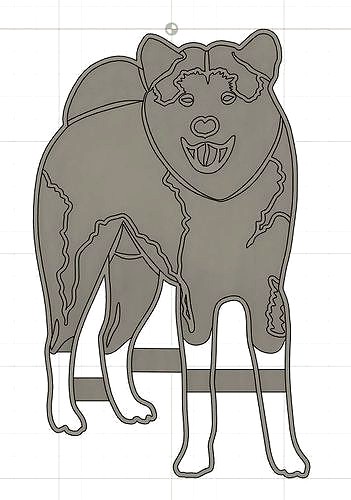 Double-Pack Akita Cookie Cutters - X-Mas and Standing-2 | 3D