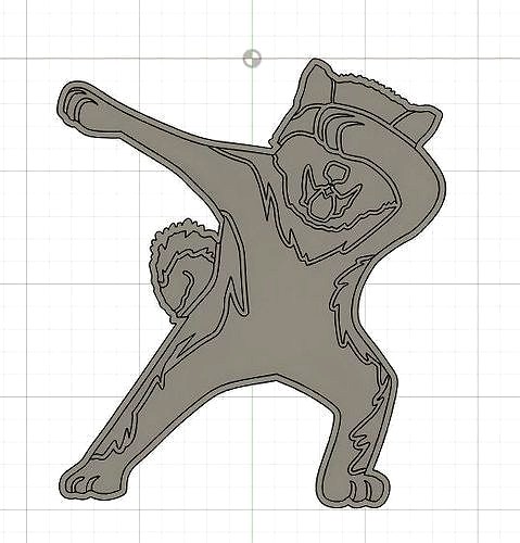 Double-Pack Akita Cookie Cutter - Dabbing Akita | 3D