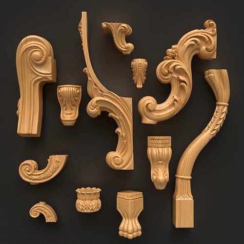 CNC Victorian furniture leg collection part 10 | 3D