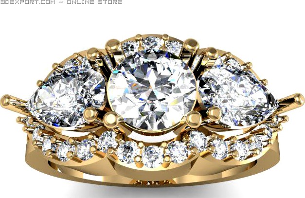Engagment ring 3D Model